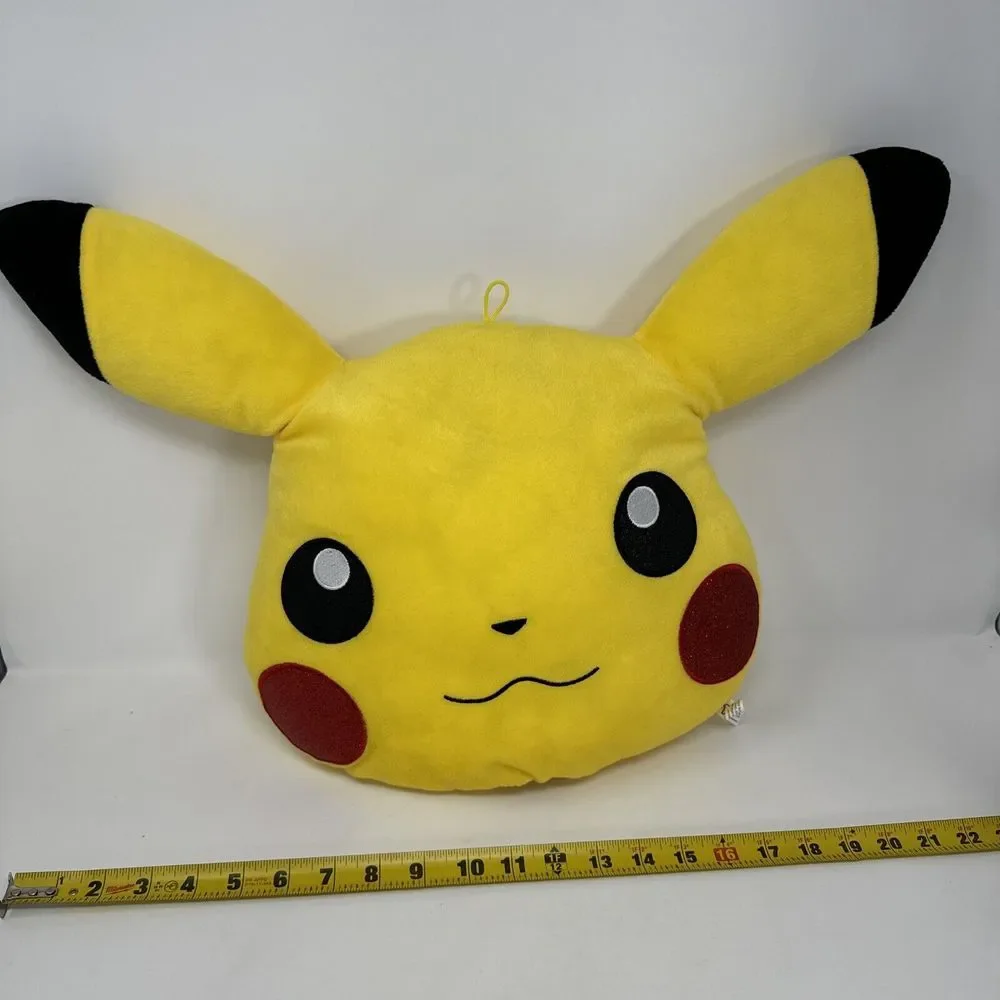 Pokemon Pikachu Plush Pillow Head Doll Plush‎ Animal Toy Factory Glitter Cheeks